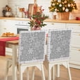 thumbnail image 1 of Winter Snowflakes Chair Covers Set of 6 Christmas Abstract Art Gray Background Chair Back Covers Stretch Removable Washable Slipcovers Protector for Dining Room Kitchen Party Decor, 1 of 5