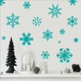 thumbnail image 1 of Winter Snowflakes Christmas Decals and Decor Vinyl Lettering Decal Stickers Self Adhesive - Large set of 22- Sizes Range from 3"-9" - Color: Turquoise, 1 of 6