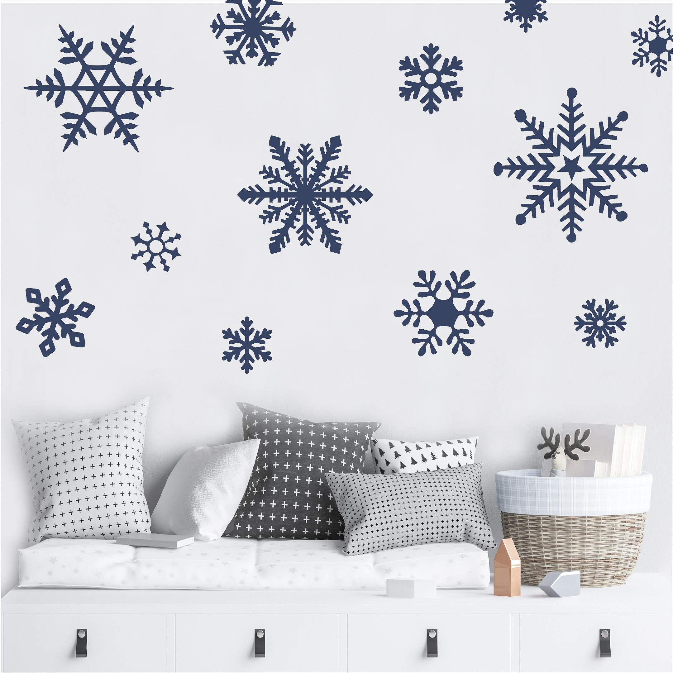 Winter Snowflakes Christmas Decals and Decor Vinyl Lettering Decal ...