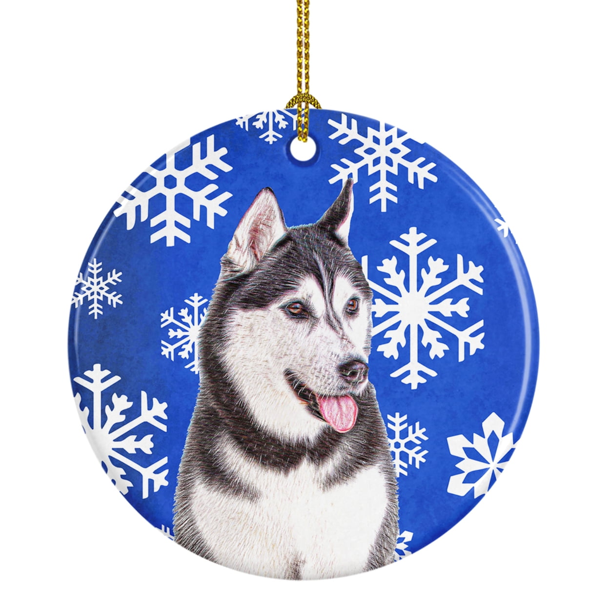 Carolines Treasures LH9289CHF Bernese Mountain Dog Winter Snowflakes Holiday Ho, House Size