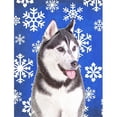 thumbnail image 1 of Winter Snowflakes Holiday Alaskan Malamute Flag Garden Size, 1 of 1