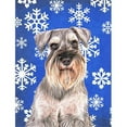 thumbnail image 1 of Winter Snowflakes Holiday Schnauzer Flag Canvas House Size, 1 of 1