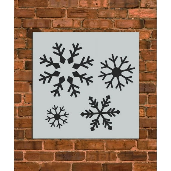 Winter Snowflakes Set Decor Stencil