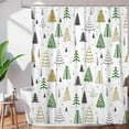 thumbnail image 1 of Winter Snowflakes Shower Curtain Christmas Grey Gold Snowflakes Shower Curtains for Bathroom Merry Xmas Winter Holiday Bathroom Bathtub Decor Curtain Waterproof Fabric 60x72 inch, 1 of 6