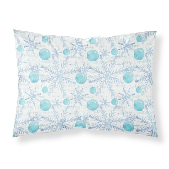Winter Snowflakes on White Fabric Standard Pillowcase