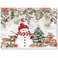 thumbnail image 1 of Winter Snowman Area Rug 2x3ft Christmas Tree Leaves Elk Flower Light Gray Non-Slip Washable Square Rugs Soft Felt Indoor Floor Mat for Bedroom Kitchen Living Room Bathroom, 1 of 8