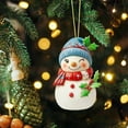 thumbnail image 1 of Taicans Winter Snowman Christmas Ornament with Blue Hat & Scarf,Christmas Tree Hanging Ornament,Shatterproof Car Rearview Hanging Ornament,Xmas Holiday Decorations,3.1in, 1 of 5