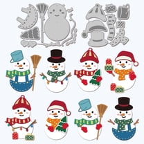 Winter Snowman Cutting Dies Hat Scarf Carbon Steel Die Cuts Christmas Embossing for Scrapbooking Card DIY Craft DIY