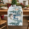 thumbnail image 1 of Winter Snowman Elk Cotton Linen Table Runner Merry Christmas Christmas Tree Dining Table Runners for Home Decor Party Dining Room Restaurant Kitchen Party 13" x 48", 1 of 9