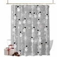 thumbnail image 1 of Winter Snowman with Hat Bathroom Shower Curtain Snowflake Gray Wood Christmas Waterproof Washable Shower Curtains for Bathtub Bath Decor with Grommets and Hook 72 X 72 Inch, 1 of 8