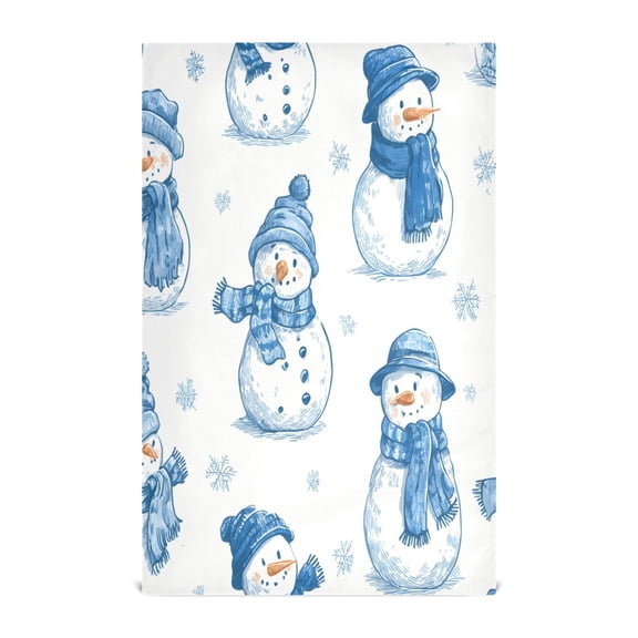 Winter Snowman Kitchen Towels Dishcloth Decorative Waffle Towels Multi Use Tea Towel Dish Cloths 28x18in