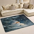 thumbnail image 1 of Winter Snowman Soft Polyester Area Rug 72''x48'', Non Slip, Memory Foam, Water Absorbent, 1 of 7