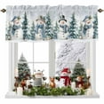 thumbnail image 1 of Winter Snowman Valances for Windows, 54 x 18in, Christmas Tree Snowflakes Xmas Rod Pocket Kitchen Valance Curtain Light Filtering Window Treatments for Living Room Bedroom, 1 Panel, 1 of 7