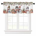 thumbnail image 1 of Winter Snowman Valances for Windows Christmas Gift Leaves Flower Snow Ball Rod Pocket Curtain Valance Window Treatment Short Curtains for Kitchen Living Room, 60"x14", 1 of 5