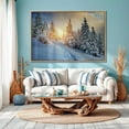thumbnail image 1 of Winter Snowy Forest And Carpathian Mountains Wall Art Forest Wall Decor Winter Trees Wall Hangings Wild Forest Art Home Decor, 8x12 UNFRAMED, 1 of 3