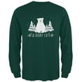 thumbnail image 1 of Winter So Beary Very Cute Polar Bear Pun Mens Long Sleeve T Shirt Forest Green MD, 1 of 1