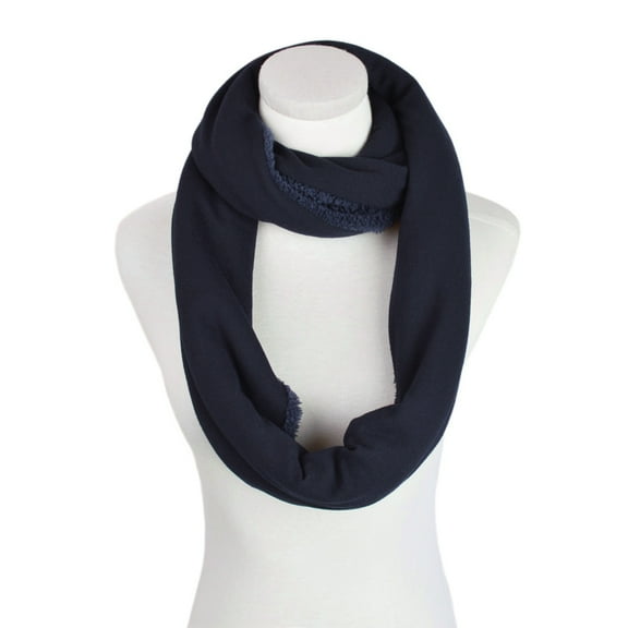Winter Soft Faux Fur Plain Solid Color Double Layer Infinity Loop Circle Scarf