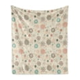 thumbnail image 1 of Winter Soft Flannel Fleece Throw Blanket, Retro Style Christmas Pattern with Various Gentle Snowflake Motifs Vintage Pastel, Cozy Plush for Indoor and Outdoor Use, 50" x 60", Multicolor, by Ambesonne, 1 of 5