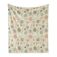 thumbnail image 1 of Winter Soft Flannel Fleece Throw Blanket, Retro Style Christmas Pattern with Various Gentle Snowflake Motifs Vintage Pastel, Cozy Plush for Indoor and Outdoor Use, 60" x 80", Multicolor, by Ambesonne, 1 of 6