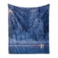 thumbnail image 1 of Winter Soft Flannel Fleece Throw Blanket, Swans Swimming Lake Dusk Forest Dramatic Idyllic Nature Icy Snowy Weather Rural Scene, Cozy Plush for Indoor and Outdoor Use, 50" x 70", Blue, by Ambesonne, 1 of 6