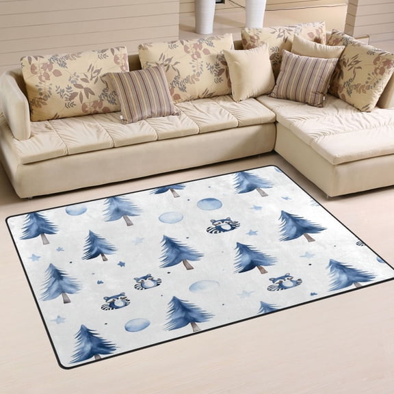 Winter Soft Polyester Area Rug 60''x39'', Non Slip, Memory Foam, Water Absorbent