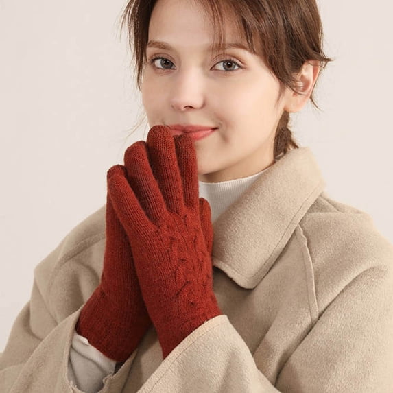 Winter Solid Color Knitted Gloves Suitable For Both Men And Women Providing Warmth And Comfort Gloves Mittens Mittens for Women Cold Weather Heated Winter Gloves Mittens Women Cold Weather Women