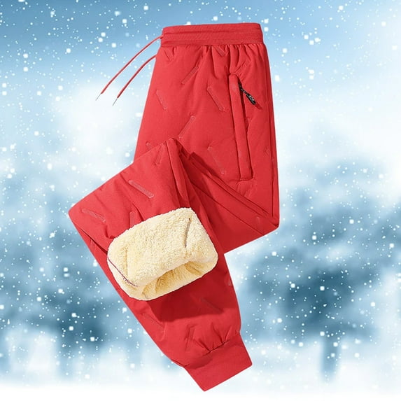 Winter Solid Color Texture Cotton Pants With Thick Lamb Wool Long Warm Pants With Zipper Pockets Casual Sports Pants For Both Men And Women