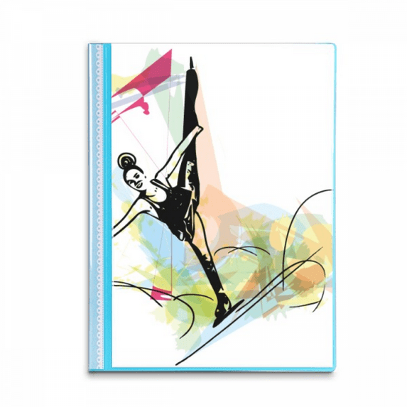 Winter Sport Figure Skating Female Athletes Book Sheet Protectors Portfolio Binder Folder
