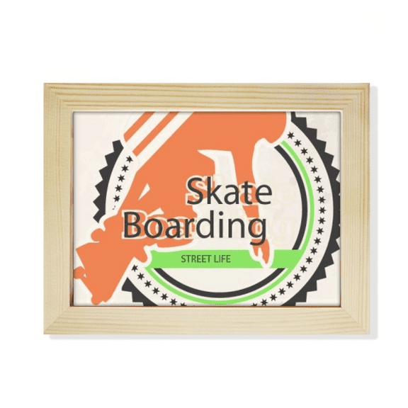 Winter Sport Skate Boarding Athletes Illustration Desktop Photo Frame Picture Art Decoration Painting 6x8 inch