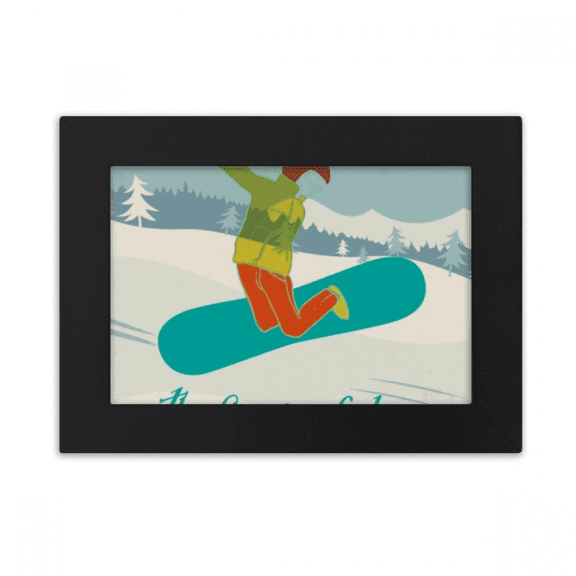 Winter Sport Skiing Ski Board Illustration Desktop Photo Frame Ornaments Picture Art Painting