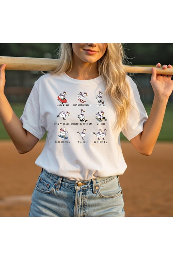 Winter Sports 2026 T-Shirt, USA Sports, Snow Skiing, Figure Skating, Hockey, Snowboarding Goose Tee, Game Day Shirt, Unisex Cotton T-Shirt, Size S-5XL