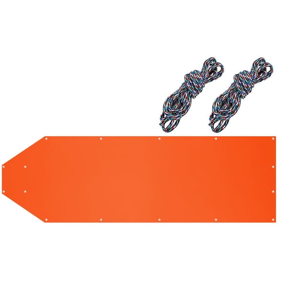 Winter Sports Deer Drag Sled for Ice Fishing and Gear Made of Polyethylene Rugged Utility for Outdoor Trips, 185cm×58cm, Orange