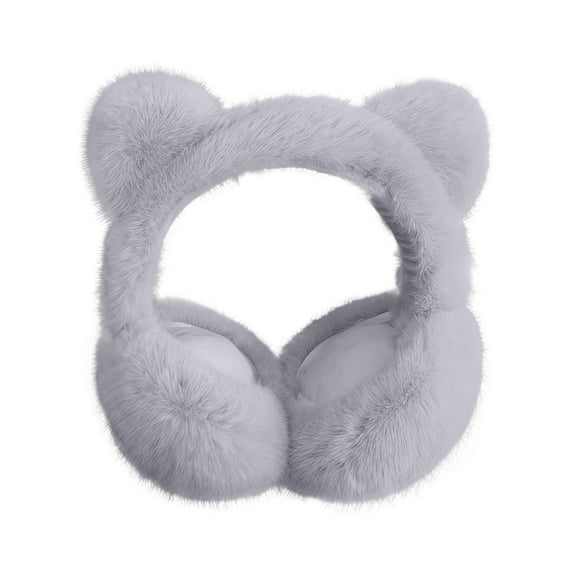 Adorable Cat Ear Winter Headband with Windproof Earmuff Covers for Cozy Outdoor Commuting and Sports Activities