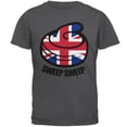 thumbnail image 1 of Winter Sports Flag Curling Sweep Sweep Great Britain Mens T Shirt Dark Heather LG, 1 of 1