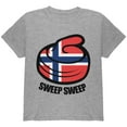 thumbnail image 1 of Winter Sports Flag Curling Sweep Sweep Norway Youth T Shirt, 1 of 1