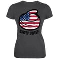 thumbnail image 1 of Winter Sports Flag Curling Sweep Sweep USA Juniors Soft T Shirt Deep Heather SM, 1 of 1