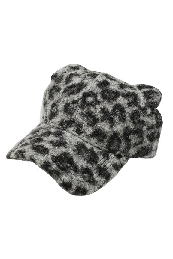 Winter Sports Hat Thermals Lining Fashionable Leopards Print Bear Ears Print Baseball Hat For Women Kids Warm Fleece Lined Outdoor Gears