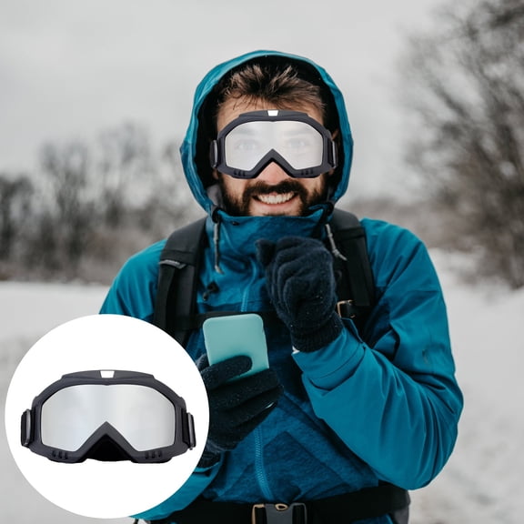 Winter Sports Performance Goggles for Adults and Youth Windproof Pack ATV Ski Racing Clear