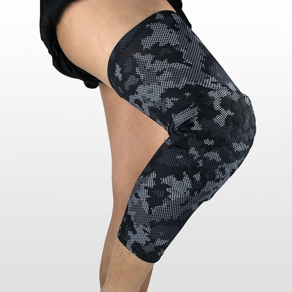 Winter Sports Protective Knee Sleeve with Padded Thigh Guard for Football Basketball Volleyball Softball - Athletic Compression Support Gear for Enhanced Mobility and Injury Prevention