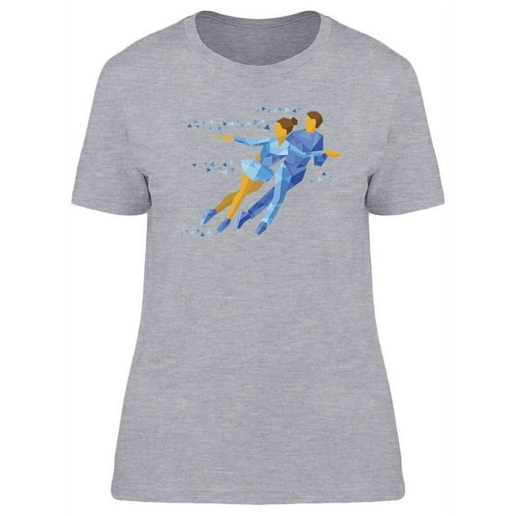 Winter Sports Skating Couple T-Shirt Women -Image by Shutterstock, Female Small