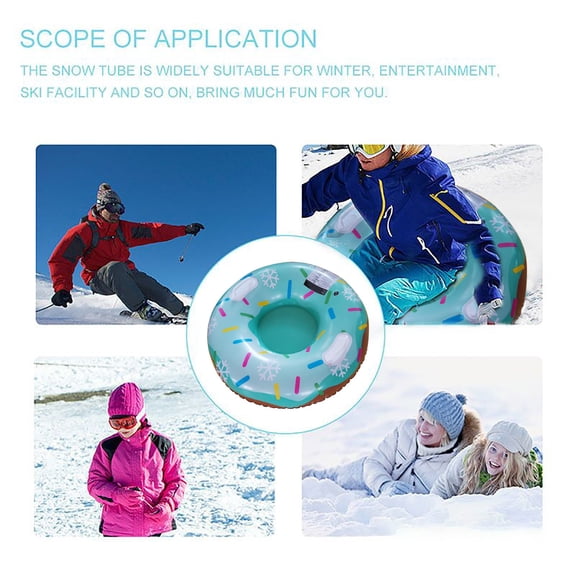 Winter Sports Skiing Ring Sled Tire for Kid Ski Pad Outdoor Sports with Handle