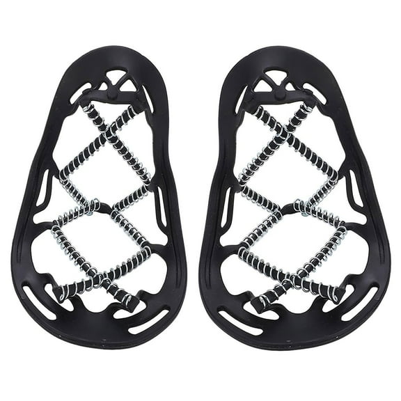 Winter Sports Traction Cleats for Ice and Rock Climbing Gear Spring Full Sole Non Shoe Covers Outdoor - 2 Pack 2PCS