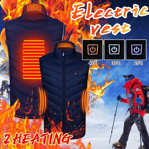 Winter Sports Unisex Heated Vest for Outdoor Activities with USB Charging Warm Clothing for Riding Skiing Fishing