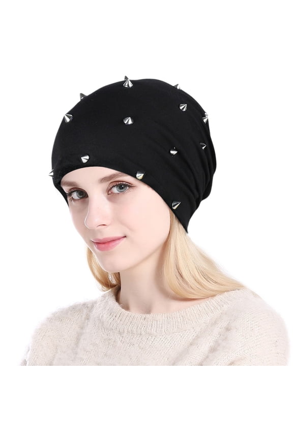 Winter Sports Windproof Hat with Stud Design for Men Women Knitted Hiphop Hedging