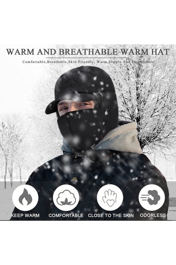 Winter Sports Winter Trapper Hat Three In Windproof Facemask Cap Men Women With Full Face Ear