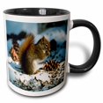 thumbnail image 1 of 3drose, Winter Squirrel Woodland Creature, 11oz Two-tone Black Mug, 1 of 6