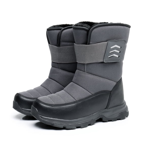 Winter Steel Toe Boots for Men Comfortable Insulated Warm Slip on Snow Boots anti slip Puncture Proof Men's Safety Toe Work Shoes for Industry Construction Outdoor