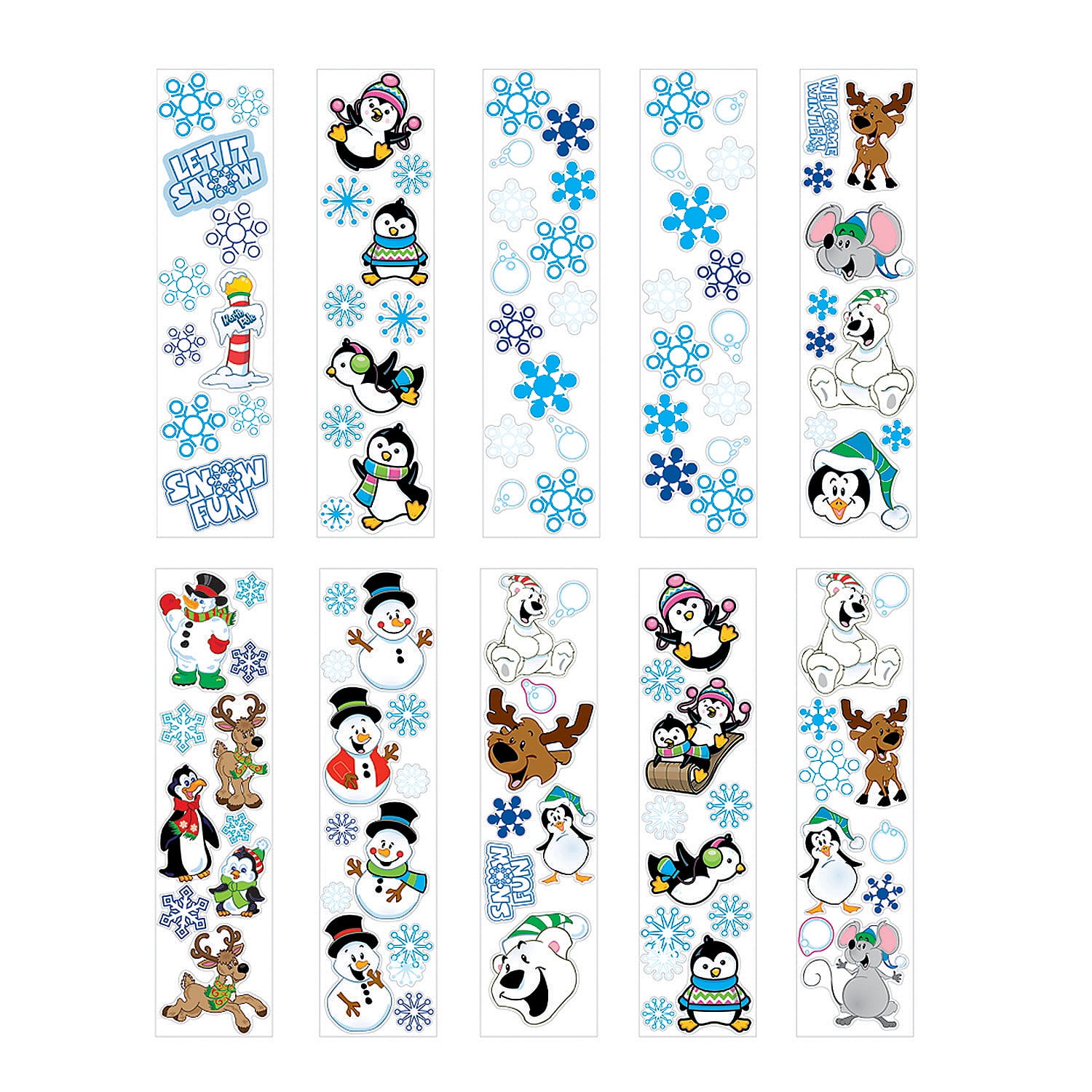 Winter Sticker Assortment (100 Sheets) - Stationery - 100 Pieces 