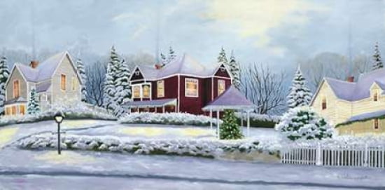 Winter Street Canvas Art - Julie Peterson (10 x 20)