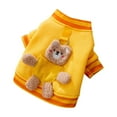 thumbnail image 1 of Winter Stripe Pullable Hoodie For Dogs Cats Two-Legged Teddy Pomeranian Pet Clothing, Adorable 3D Teddy Bear Design With Leash Ring, Soft Fleece Material, Easy To Wear & Maintain,, 1 of 5